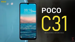 Poco C31 Price, Official Look, Design, Specifications, Camera, Features, and Sale Details