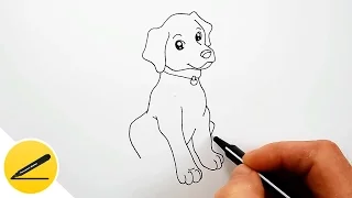 How to Draw a Dog step by step easy for Kids ✔