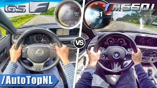 LEXUS GS F vs BMW M550i | 0-250km/h TOP SPEED on AUTOBAHN (No Speed Limit) SOUND by AutoTopNL