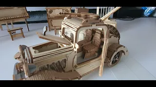 Assembly vintage Car Wooden Puzzle Model TG504