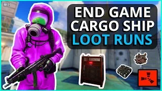 LUCKY RUST CARGO SHIP LOOT RUN FOR THE BEST END GAME LOOT!! - RUST (Part 5)