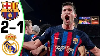 Barcelona vs Real Madrid 2-1 - All Goals and Extended Highlights 19/03/2023 HD