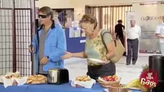 Toaster Hits Blind Man Prank