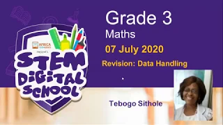 Grade 3 - Maths | 07 July 2020 | Revision Data Handling