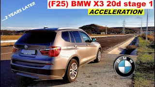 BMW X3 20d stage 1 acceleration | F25 | 2013 | re-test | 2 years and 40k km later