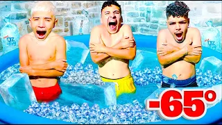 LE DERNIER A QUITTER LA PISCINE GLACÉE A -65 DEGRÉS GAGNE DE L'ARGENT ! 🥶