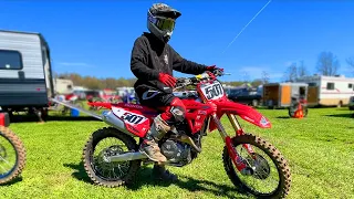 My First Ride on NEW Honda CRF450... it's too fast