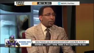 Adrian Peterson   'I Will Break Emmitt Smith's Record!'     ESPN First Take