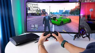 PS3 Super Slim On 27" Curved Gaming Monitor | GTA 5 POV Gameplay |