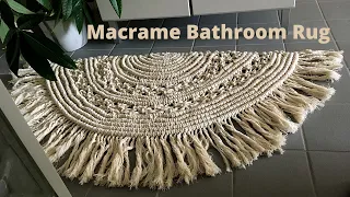 Macrame Bathroom Rug | Macrame Mandala | size 1 m x 0,5 m