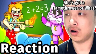 Reacting to CLASS TIME with MISS DELIGHT?! (Cartoon Animation) by GameToons