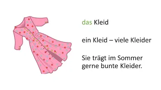 Deutsch lernen - die Kleidung - Wortschatz