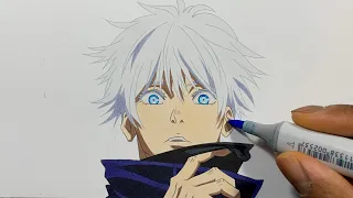 How to Draw Satoru Gojo Easy - Jujutsu Kaisen (呪術廻戦)