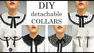 Detachable collar tutorial, Collar Sewing tutorial, Victorian style collar, Fashion diy, Anita Benko