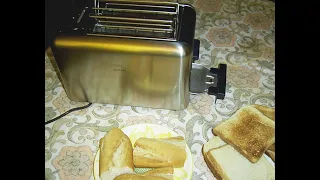 Functional testing  Toaster BOSCH Solitaire E-Nr. TAT8SL1 (The toaster is not new, used)