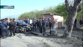 Zaqatalada yol qezasinda biri agir olmaqla iki nefer xəsaret alib