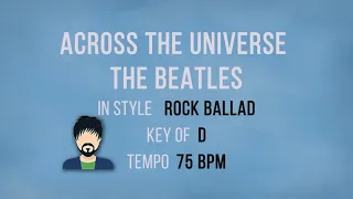 Across The Universe - The Beatles - Karaoke Male Backing Track