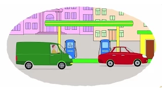Das Zeichentrick-Malbuch - Kraftstoff für die Autos. Teil 3.