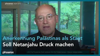 phoenix tagesgespräch mit Gregor Gysi u.a. zur Anerkennung Palästinas als Staat am 28.05.24
