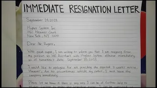 How To Write An Immediate Resignation Letter Step by Step Guide | Writing Practices