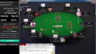 PokerStars Stadium Series Side Event $215 NLHE Progressive KO $500K Gtd Aug 02 2020 jeanjrg1 Alik_Z1