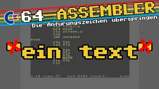 Die Anführungszeichen überspringen: Eine Ausgaberoutine in C64 Turbo Assembler