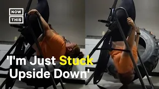 Woman Calls 911 After Getting Stuck Upside-Down On Exercise Machine