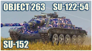 Object 263, SU-122-54 & SU-152 • WoT Blitz Gameplay