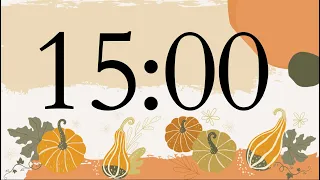 15 Minute Fall Pumpkin Timer (Warm Piano Tones at End)