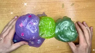 Satisfying Video DIY How to Mixing Makeup Cosmetics Glitter Squishy Balls into Clear Slime ASMR.R