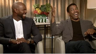 THE MAGNIFICENT SEVEN interviews - Denzel Washington, Chris Pratt, D'Onfrio, Bennett, Hawke