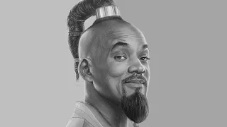 Drawing Will Smith as Genie (Aladdin) |Pencil Drawing Time-lapse