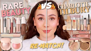 CHARLOTTE TILBURY VS RARE BEAUTY! RE-MATCH!! WHICH ONE IS BETTER?!