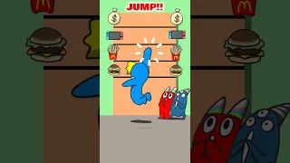 High Jump challenge!👏💯Garten of Banban vs Rainbow Friends Animation #shorts