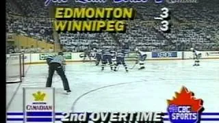 Winnipeg Jets Dave Ellett Scores In 2OT 1990 HIGH QUALITY