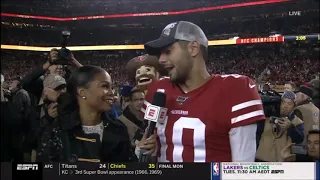 Jimmy Garoppolo - Interview after NFC Championship win