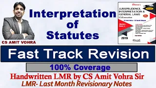 Interpretation of Statutes- JIGL Marathon- Revision- LMR