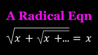 An Infinite Radical Solved in Two Ways