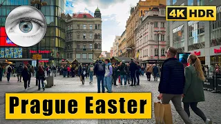 Prague Easter Markets Walking Tour 🇨🇿 Czech Republic 4K HDR ASMR