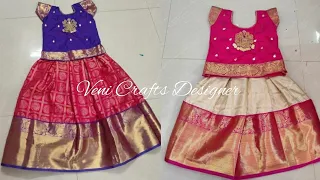 Pattu Langa Blouse Designs For Girls 2021|Pattu Pavadai Designs|Pattu Lehenga Designs|