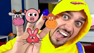 كيف تعلم طفلك Animals Finger Family للأطفال أغاني الحضانة القوافي للأطفال