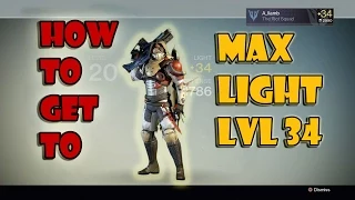 Destiny - My LEVEL 34 HUNTER! - "How to Get to Max Level 34" "Light Level Cap 34"