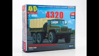 Урал 4320 обзор набора (AVD Models).Ural 4320 kit overview (AVD Models).