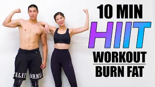 10 MIN INTENSE FULL BODY HIIT WORKOUT | Burn lots of calories fast | No Equipment | MishMe