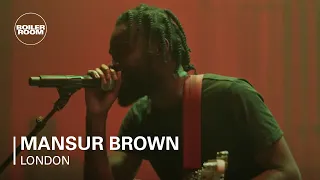 Mansur Brown | Boiler Room x Barbican London | Live Set