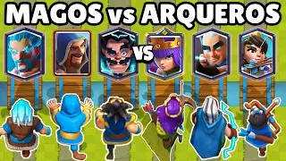 MAGOS vs ARQUEROS | CUAL ES MEJOR? | 3 vs 3 | OLIMPIADAS de CLASH ROYALE