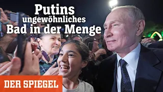 Putins ungewöhnliches Bad in der Menge: Kuss auf die Stirn | DER SPIEGEL