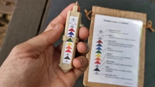 Waves and colors, an adjustable wooden dowsing pendulum