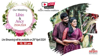 Wedding of Libin & Ancy / Live Broadcasting Niram Media Creations, Mankamkuzhy 9447365864