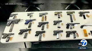 17 firearms seized from suspected gang members in LA